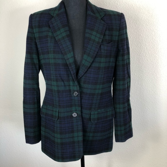 Ralph Lauren Jackets & Blazers - Ralph Lauren | Green Black Navy Plaid Blazer